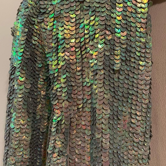 French Connection Pearl Queen Iridescent Sequin Jacket purchased size US 6 READ - Picture 10 of 16